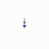 Evil eye Drop Pendant with earrings in silver
