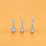 Luma Drop Pendant with earrings in silver