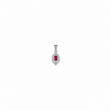 Prism Charm Pendant with earrings in silver