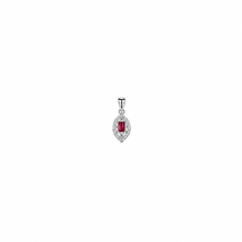 Prism Charm Pendant with earrings in silver