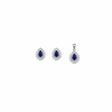 Seren Drop Pendant with earrings in silver