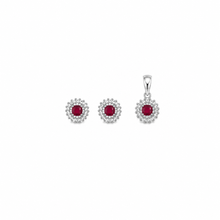 Aira Pendant with earrings in silver