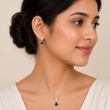 Seren Arc Pendant with earrings in silver