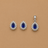 Seren Drop Pendant with earrings in silver