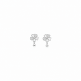 Floral Pendant with earrings in silver