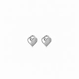 Classic Silver Heart Spark Pendant Set