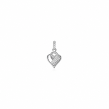 Classic Silver Heart Spark Pendant Set