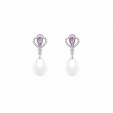 Heart fall Gleam silver Women`s  Earring