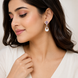 Heart fall Gleam silver Women`s  Earring