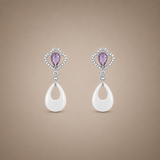Heart fall Gleam silver Women`s  Earring