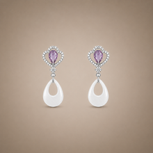 Heart fall Gleam silver Women`s  Earring