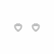 Heart Loop Women`s Studs in silver