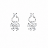 Silver Petal Spark Women`s Earrings
