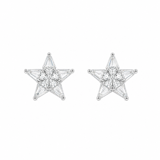 Silver Star Spark Women`s earrings