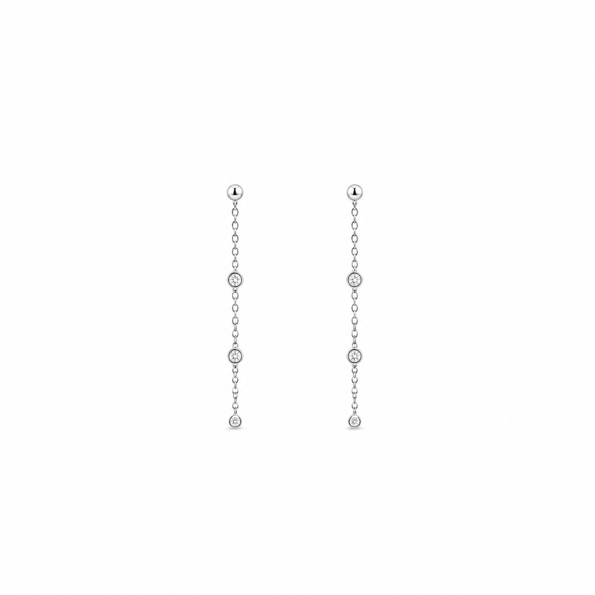 Chain crest Beam silver Earring