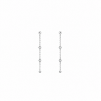Chain crest Beam silver Earring