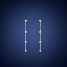 Chain crest Beam silver Earring