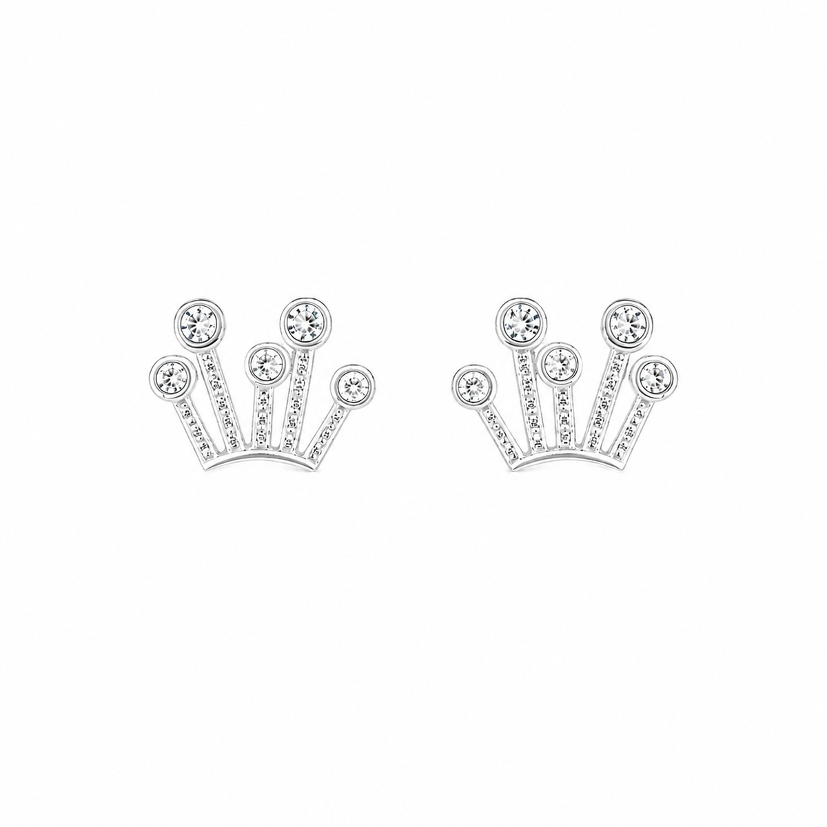 Crown patterned ring in Silver
