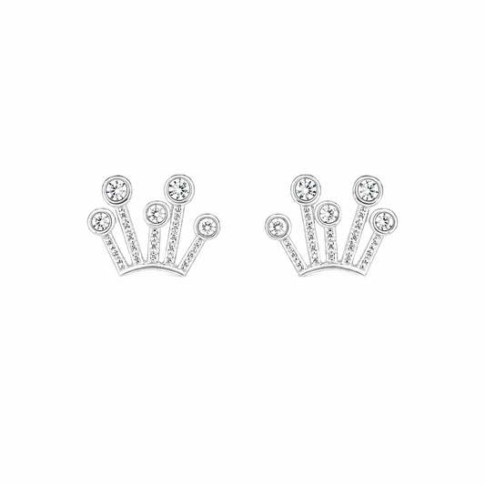 Crown patterned ring in Silver