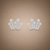 Crown patterned ring in Silver