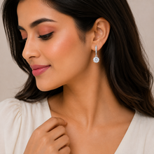 Radiant drop women`s Earrings in silver