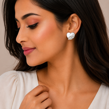 Silver Artistic Eye Women`s Studs