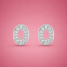 Oval shaped Women`s Earrings in silver