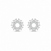 Silver Radiance Burst Earrings