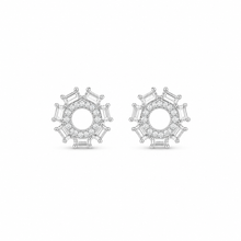 Silver Radiance Burst Earrings