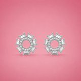 Silver Radiance Burst Earrings
