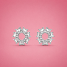 Silver Radiance Burst Earrings
