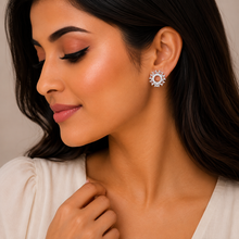 Silver Radiance Burst Earrings