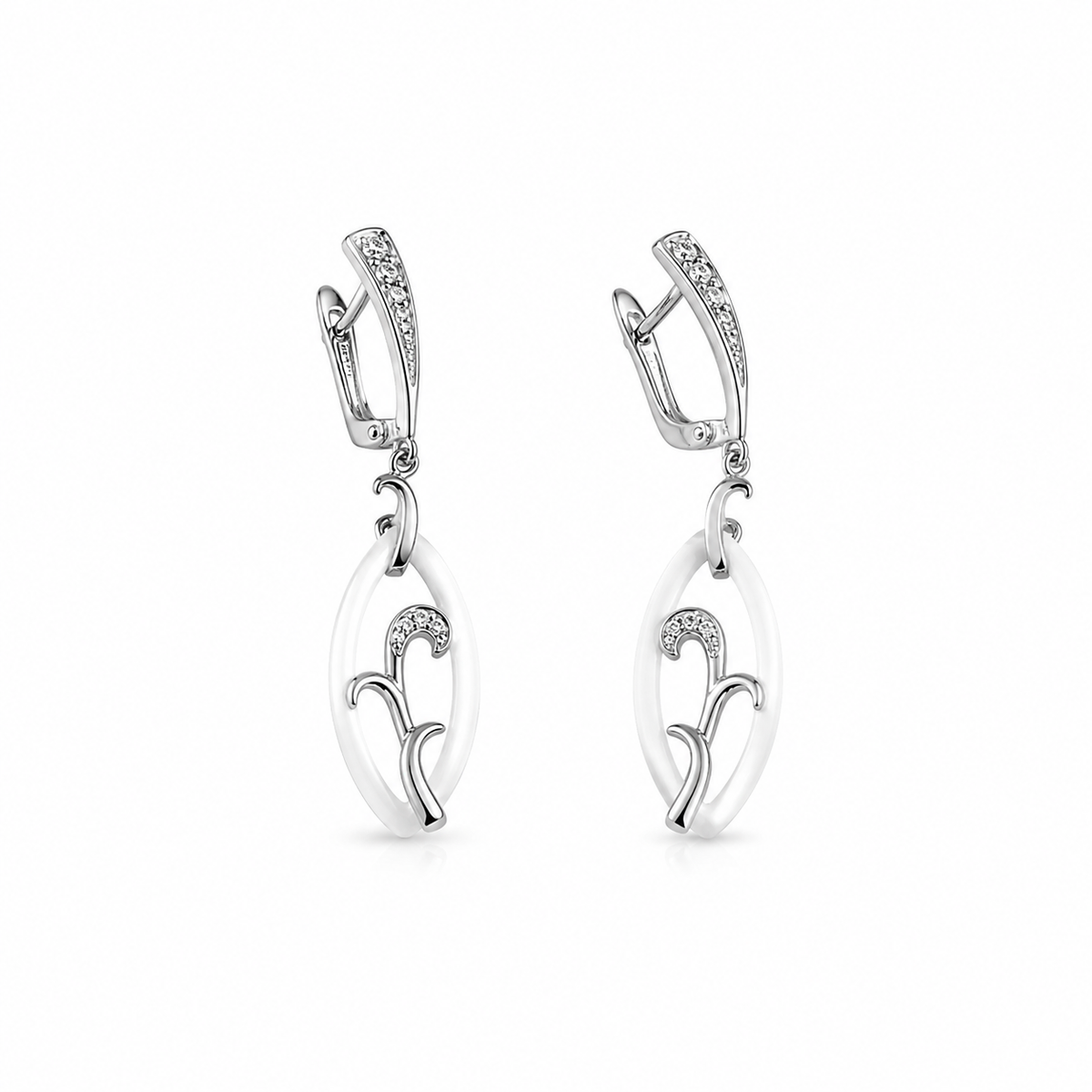 Silver Vine fall Gleam Earring