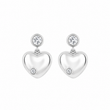 Heart drop Gleam silver Earring