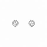 Classic Silver Sparkle Women`s Studs