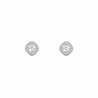 Classic Silver Sparkle Women`s Studs