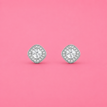 Classic Silver Sparkle Women`s Studs