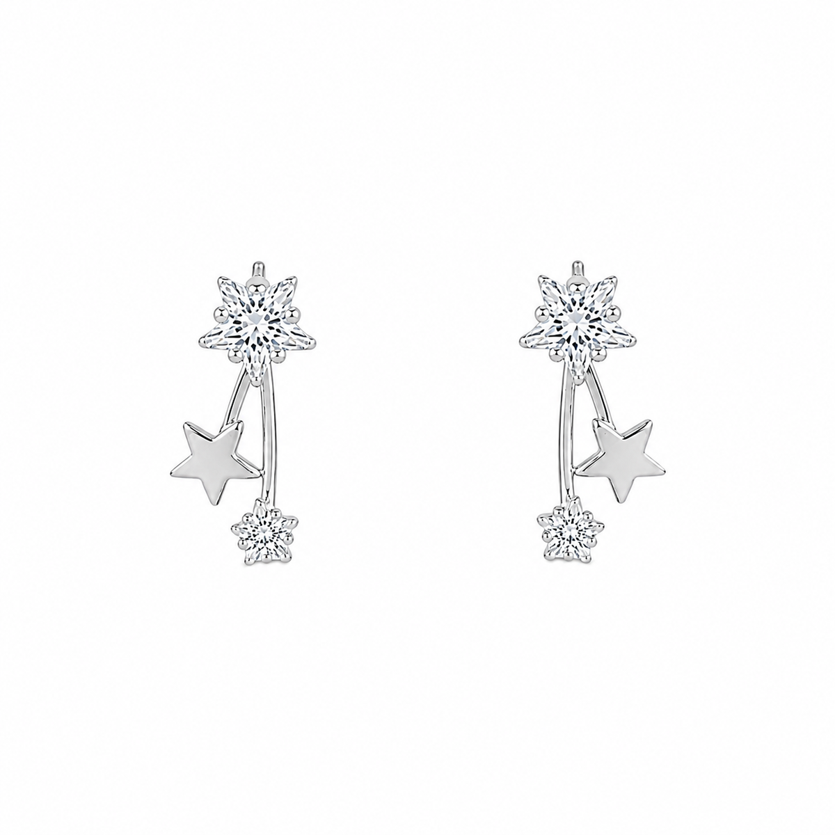 Bloom Women`s Earrings in Silver