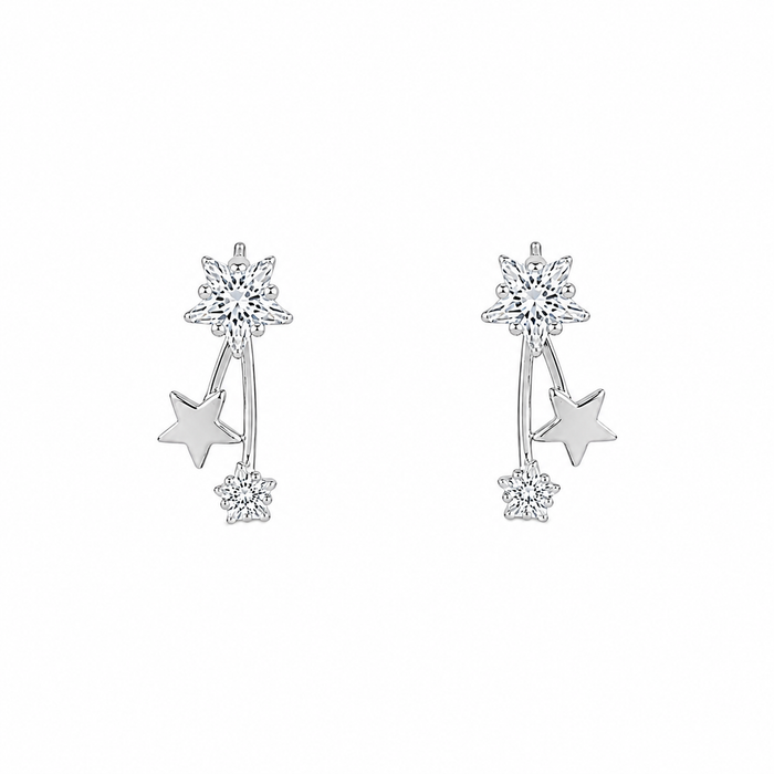 Bloom Women`s Earrings in Silver