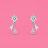 Bloom Women`s Earrings in Silver