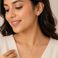 Infinity Teardrop Pendant in silver
