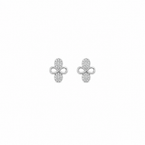 Floral shaped Women`s Pendant Set in silver