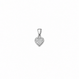 Tiny Heart Pendant with earrings in Silver