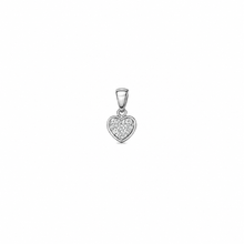 Tiny Heart Pendant with earrings in Silver