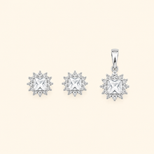 Sharp Circular pendant set in silver