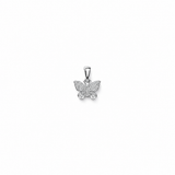 Butterfly Pendant with earrings in silver