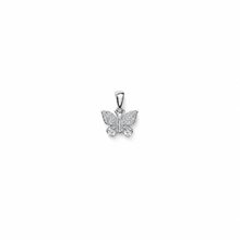 Butterfly Pendant with earrings in silver