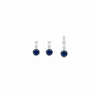 Seren Arc Pendant with earrings in silver