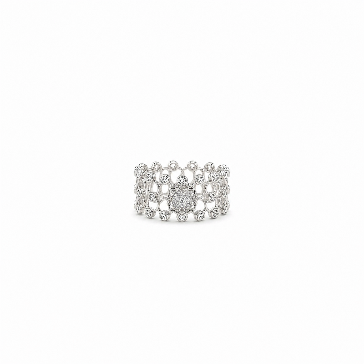 Floravine Silver Ring-Bracelet Duo