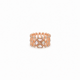 Rose gold Loop bracelet-ring duo